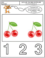 okul öncesi sayılar çalışma sayfaları